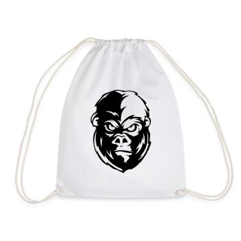 gorilla face tier - Turnbeutel - Weiß - Vorne