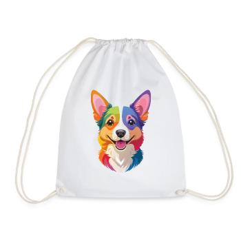 Colourful Dog - Turnbeutel - Weiß - Vorne