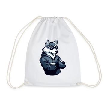 Wolf Cool - Turnbeutel - Weiß - Vorne