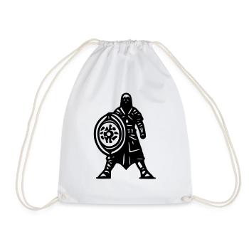 Warrior - Drawstring Bag - white - Front