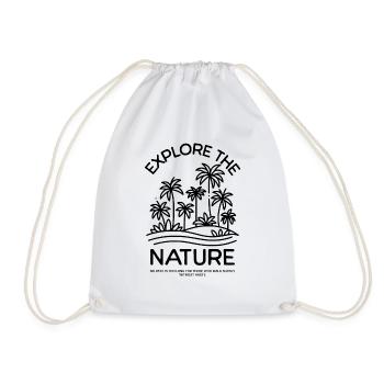 Explore the Nature Tropical - Drawstring Bag - white - Front