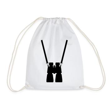 binocular - Drawstring Bag - white - Front