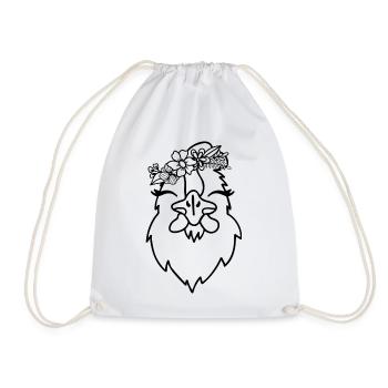 Chicken chickens - Drawstring Bag - white - Front
