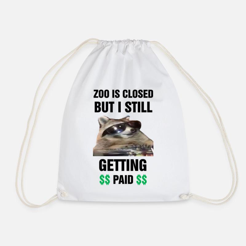 zoo art - Drawstring Bag - white