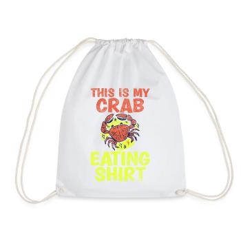 Voici mon texte mangeur de crabe avec du crabe rouge - Sac de sport léger - blanc - Devant