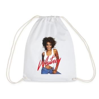 Whitney Houston Photo Avec Nom Rose - Sac de sport léger - blanc - Devant