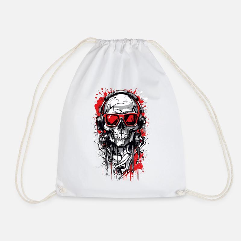 Coole Totenkopf - Turnbeutel - Weiß