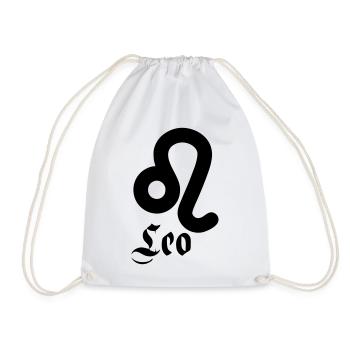 Leo Leeuw - Drawstring Bag - white - Front