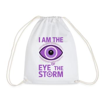 Mystisches Design "Auge des Sturms" - Turnbeutel - Weiß - Vorne