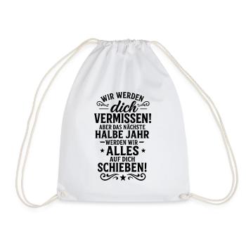 Ex colleagues Congratulations on your escape New job - Drawstring Bag - white - Front