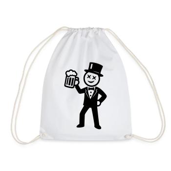 Marié Enterrement de vie de garçon Stick Figure - Sac de sport léger - blanc - Devant