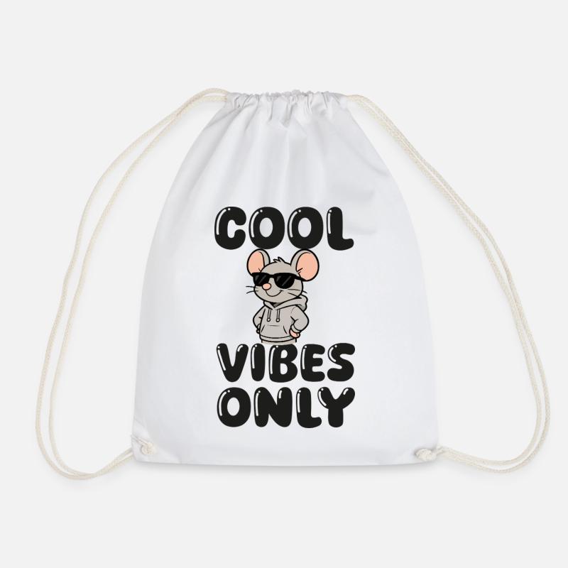 maus-sonnenbrille-cool- - Turnbeutel - Weiß