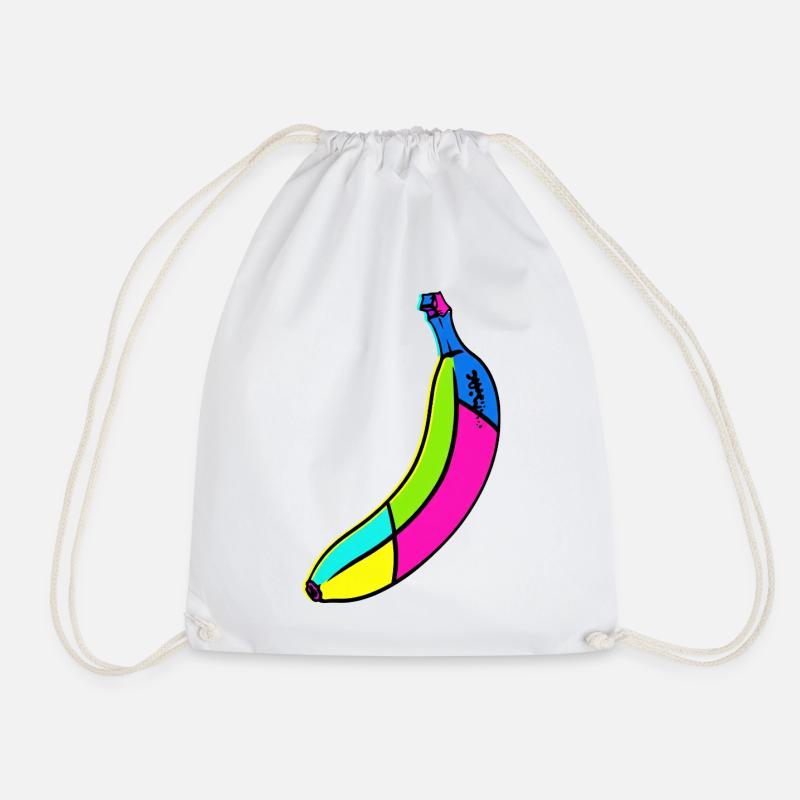 Neon Banane Pop Art Design - Turnbeutel - Weiß