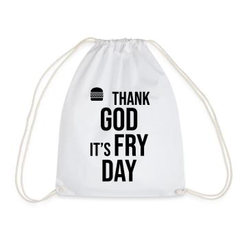 Dieu merci, c’est le jour de la frite - Sac de sport léger - blanc - Devant