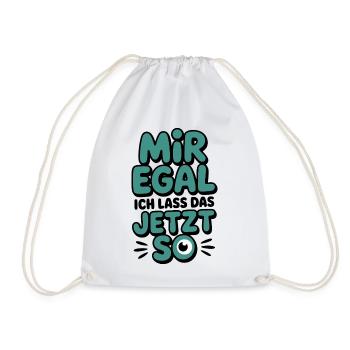 I don't care now so eye - Drawstring Bag - white - Front