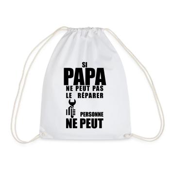 Papa répare  - Sac de sport léger - blanc - Devant