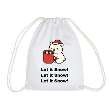Cute Polar Bear - Drawstring Bag - white - Front