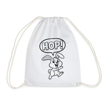 HOP ! Bunny Jumping Schométrique - Sac de sport léger - blanc - Devant