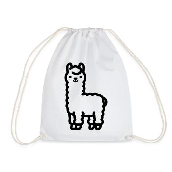 lama - Drawstring Bag - white - Front