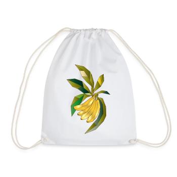 Illustration géométrique d’un bananier - Sac de sport léger - blanc - Devant