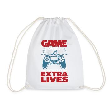 Game Over Extra Lives Gamer Spruch - Drawstring Bag - white - Front
