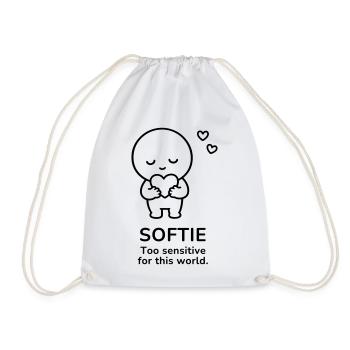 Softie – Too Sensitive | Sensitive Soul Mood - Turnbeutel - Weiß - Vorne