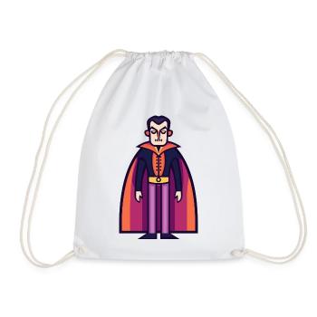 Vampir mit Umhang Halloween Symbol - Turnbeutel - Weiß - Vorne