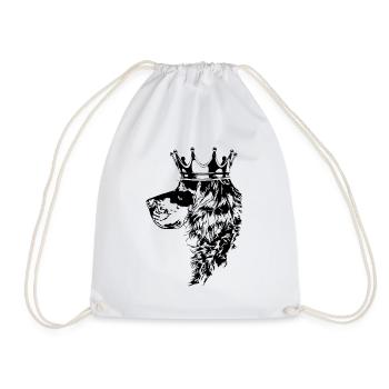 GORDON SETTER Crown Dogs Dog Wilsigns - Drawstring Bag - white - Front