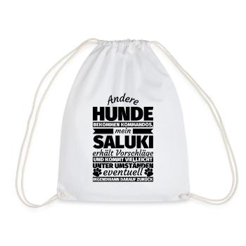 Saluki Hund Geschenke - Turnbeutel - Weiß - Vorne