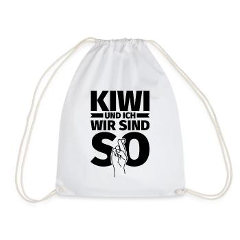 Kiwi und ich wir sind so - Turnbeutel - Weiß - Vorne