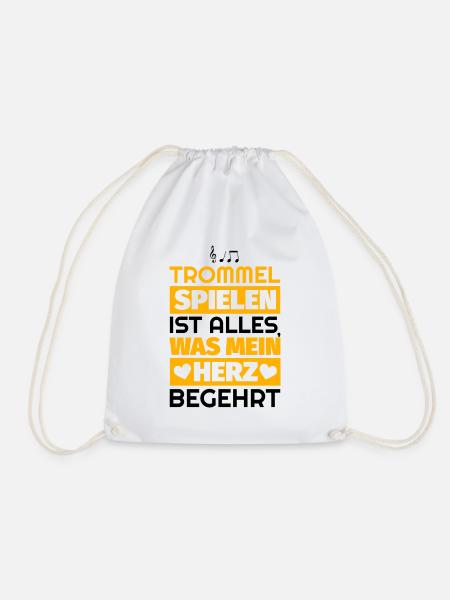 Trommel Geschenke - Turnbeutel - Weiß