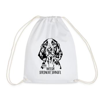 Aimé par un chien gallois Springer Spaniel Wilsigns - Sac de sport léger - blanc - Devant