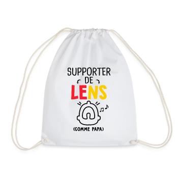 bébé supporter de Lens comme papa - Sac de sport léger - blanc - Devant