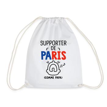 bébé supporter de Paris comme papa - Sac de sport léger - blanc - Devant