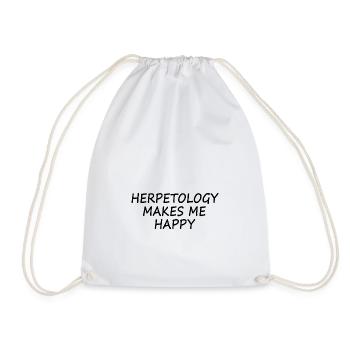 Herpetology Makes Me Happy - Drawstring Bag - white - Front