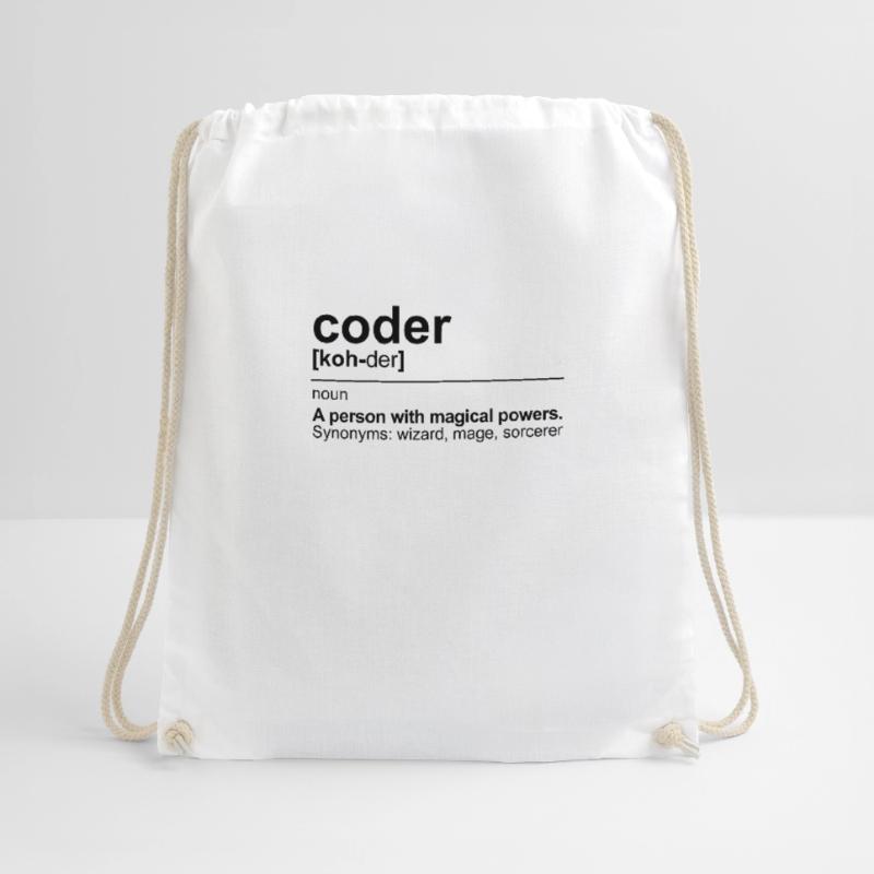 coder entwickler wörterbuch nerd programmierer Turnbeutel