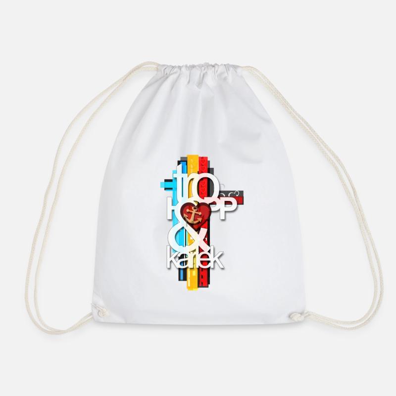 Faith Hope Love - Drawstring Bag - white