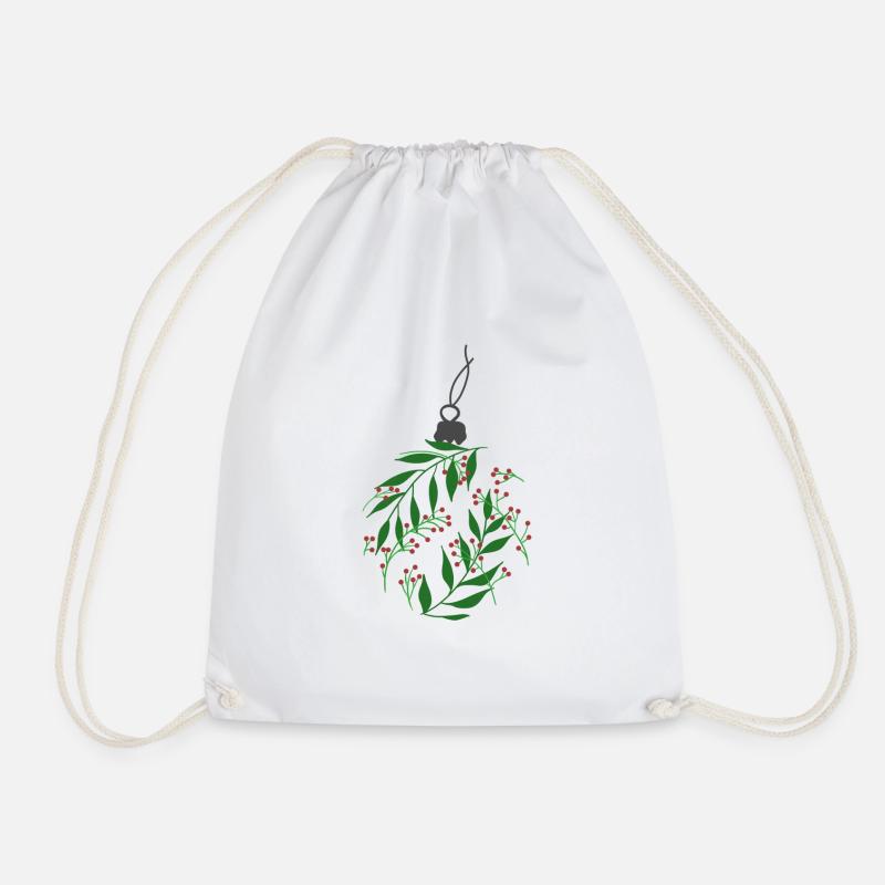 Discreet Christmas bauble - Drawstring Bag - white