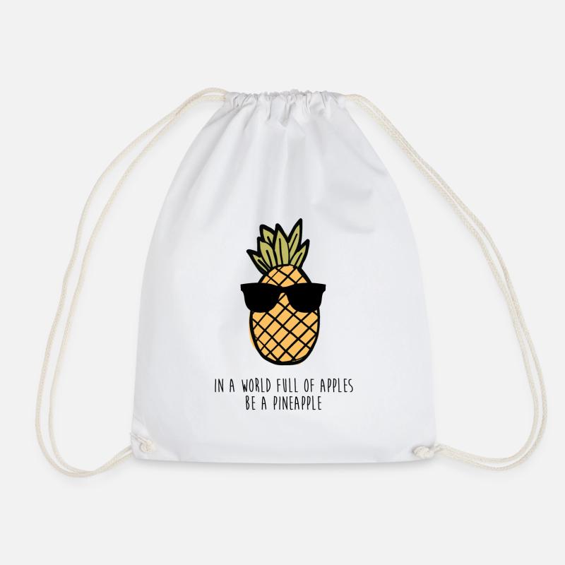 Pineapple Pineapple Cool Gift - Drawstring Bag - white