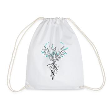 Phénix sketch turquoise - Sac de sport léger - blanc - Devant