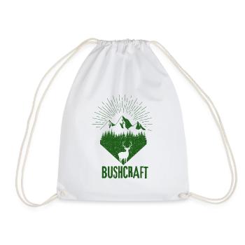 Bushcraft survival - Drawstring Bag - white - Front