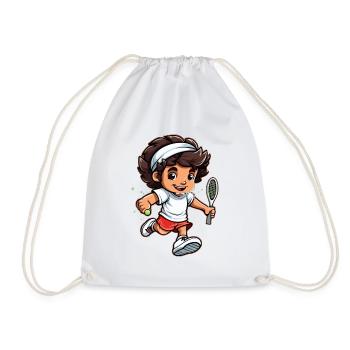 Tennis - Turnbeutel - Weiß - Vorne