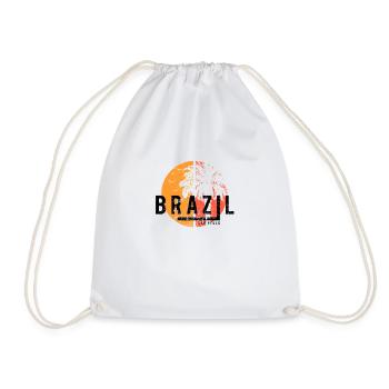 Künstlerischer Sao Paulo Brasilien Cooler Palmenurlaub - Turnbeutel - Weiß - Vorne