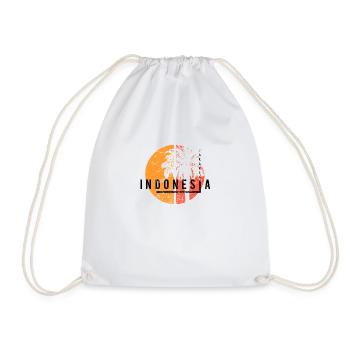 Artistic Jakarta Indonesia Cool Palm Tree - Drawstring Bag - white - Front