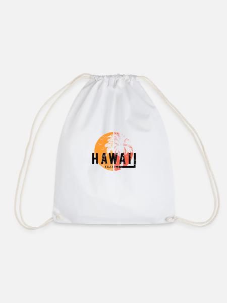 Künstlerischer Kauai Hawaii Cooler Palmenurlaub - Turnbeutel - Weiß