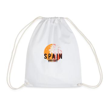 Vacances artistiques à Barcelone en Espagne - Sac de sport léger - blanc - Devant