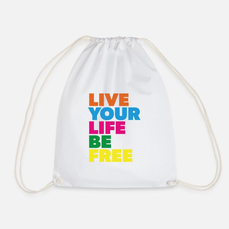 Vivez votre vie soit libre - Sac de sport léger - blanc