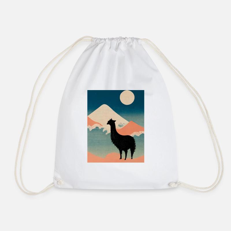 Lama in Japan - Turnbeutel - Weiß