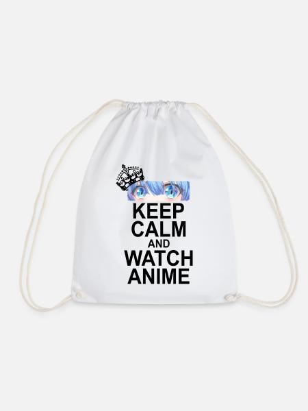 Keep Calm And Watch Anime - Turnbeutel - Weiß