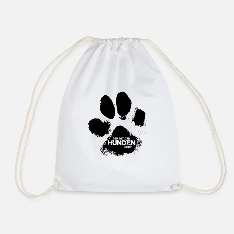 The dog goes 2 - Drawstring Bag - white